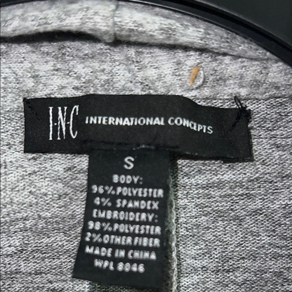 INC International Concepts Gray and Red Floral Cardigan - Picture 7 of 11
